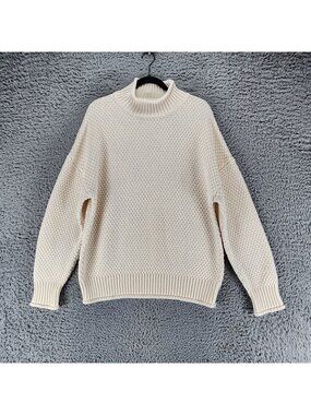 Zesica Sweater Womens XL Cream Acrylic Long Sleeve Pullover